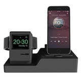 Retro 3 In 1 Charging Dock (Apple Watch, iPhone & AirPods) Black The Ambiguous Otter