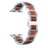 Sandalwood Wood x Steel Apple Watch Band silver | sandalwood / 38mm | 40mm The Ambiguous Otter