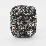Shiny Rhinestone Encrusted AirPods Case Black The Ambiguous Otter