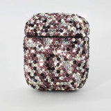 Shiny Rhinestone Encrusted AirPods Case Purple The Ambiguous Otter