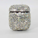 Shiny Rhinestone Encrusted AirPods Case White The Ambiguous Otter