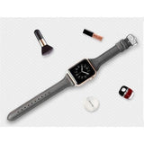 Skinny Strap Apple Watch Genuine Leather Band Grey / 38mm | 40mm The Ambiguous Otter