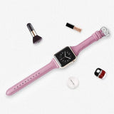 Skinny Strap Apple Watch Genuine Leather Band Pink / 38mm | 40mm The Ambiguous Otter