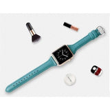 Skinny Strap Apple Watch Genuine Leather Band Turquoise / 38mm | 40mm The Ambiguous Otter
