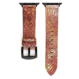 Snake Skin Apple Watch Leather Band Gold / 38MM The Ambiguous Otter