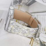 Snowlight Sequin Apple Watch Leather Band The Ambiguous Otter