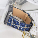 Snowlight Sequin Apple Watch Leather Band The Ambiguous Otter