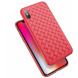 Soft Grid Weaving iPhone Case Red / For iPhone X The Ambiguous Otter