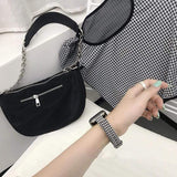 Wellington Apple Watch Slim Fabric Leather Band The Ambiguous Otter