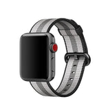 Woven Nylon Apple Watch Band stripe black / 42mm The Ambiguous Otter