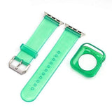 2 in 1 Jelly Apple Watch Band + Protective Case Green + Case / 42mm | 44mm The Ambiguous Otter