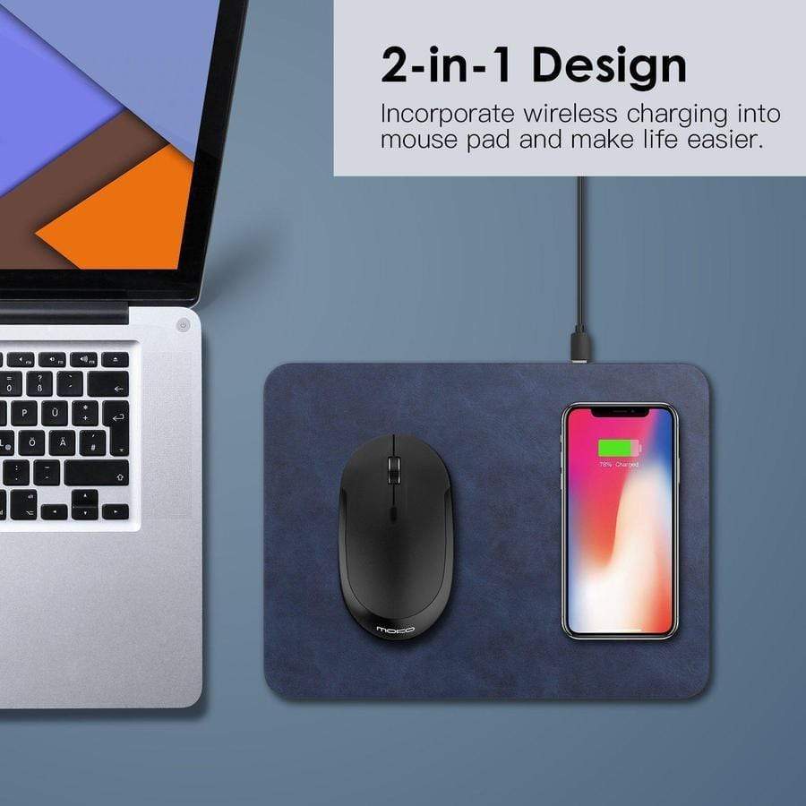 2 in 1 Leather Mouse Pad & Qi Wireless Charger The Ambiguous Otter