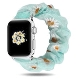 2 in 1 Summer Chiffon Apple Watch Band + Hair Scrunchie Daisy Green Band Only / 42mm | 44mm / L The Ambiguous Otter
