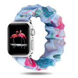 2 in 1 Summer Chiffon Apple Watch Band + Hair Scrunchie Flamingo Blue Band Only / 42mm | 44mm / L The Ambiguous Otter