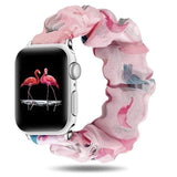 2 in 1 Summer Chiffon Apple Watch Band + Hair Scrunchie Flamingo Pink Band Only / 42mm | 44mm / L The Ambiguous Otter