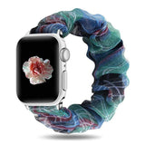 2 in 1 Summer Chiffon Apple Watch Band + Hair Scrunchie Grid Blue Band Only / 42mm | 44mm / L The Ambiguous Otter