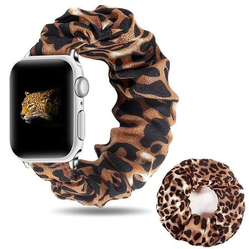 2 in 1 Summer Chiffon Apple Watch Band + Hair Scrunchie Leopard Band + Hair Scrunchie / 42mm | 44mm / L The Ambiguous Otter