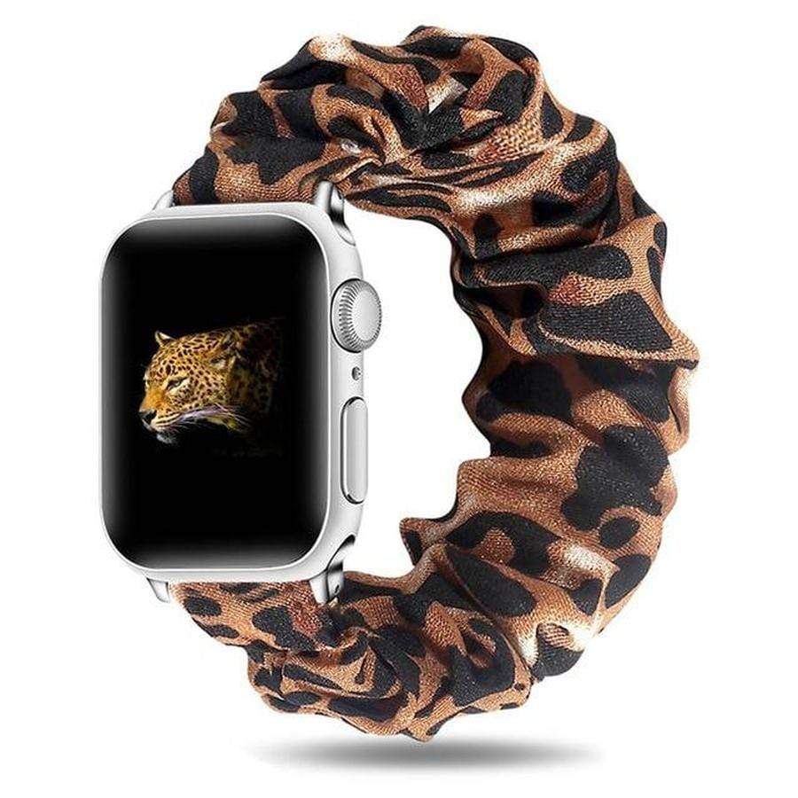 2 in 1 Summer Chiffon Apple Watch Band + Hair Scrunchie Leopard Band Only / 42mm | 44mm / L The Ambiguous Otter