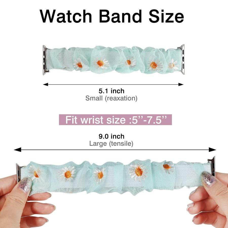 2 in 1 Summer Chiffon Apple Watch Band + Hair Scrunchie The Ambiguous Otter