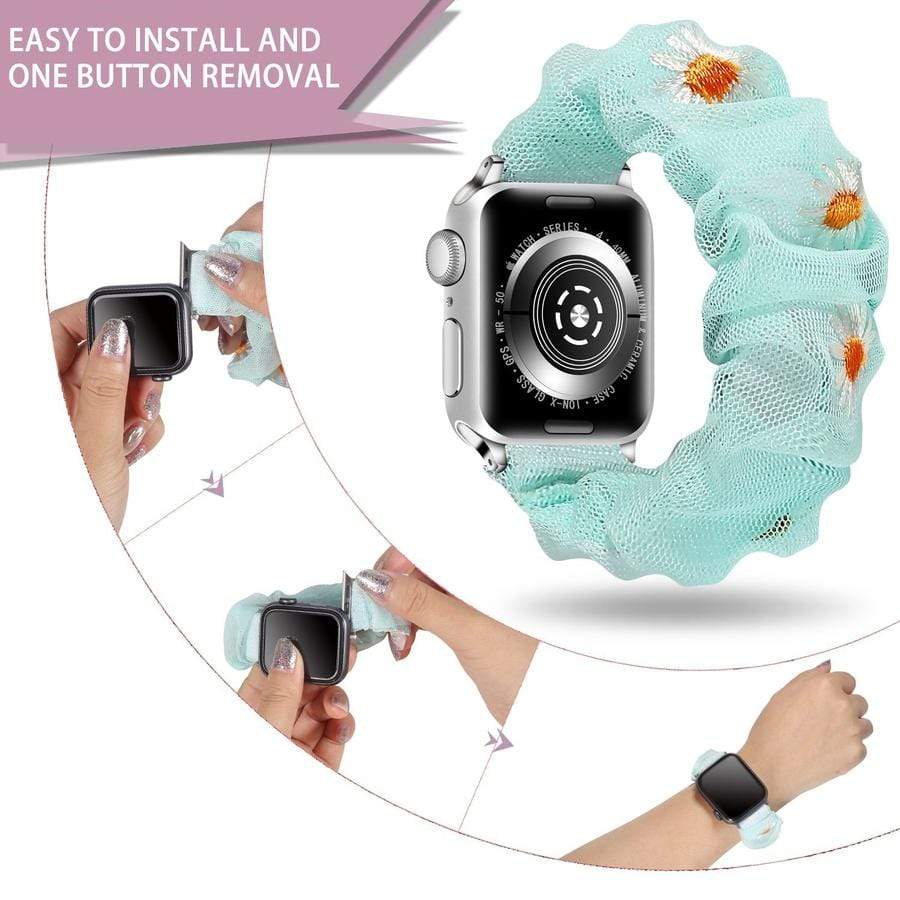 2 in 1 Summer Chiffon Apple Watch Band + Hair Scrunchie The Ambiguous Otter