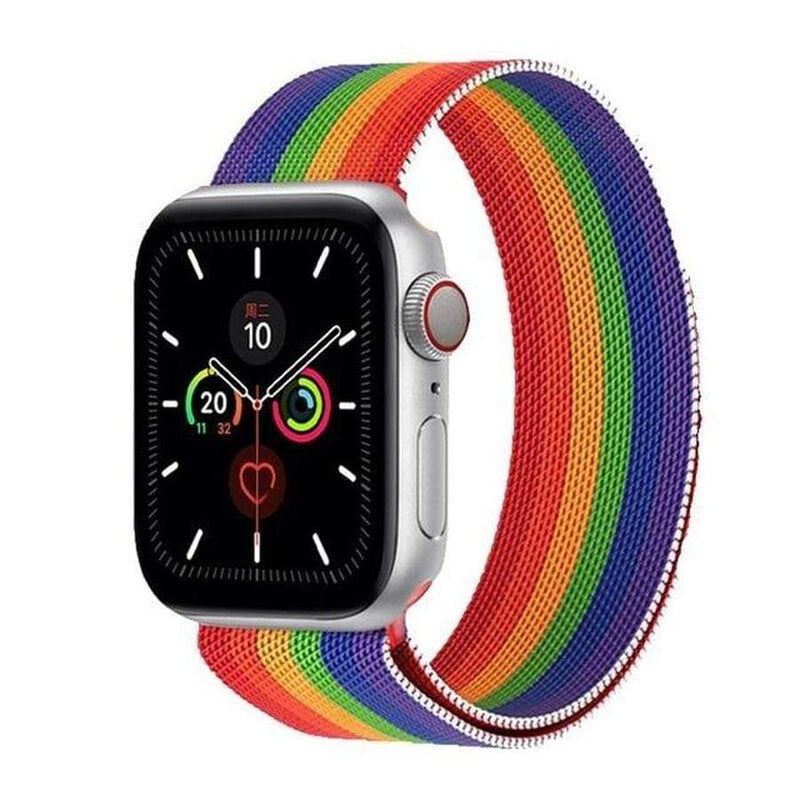 2020 Edition Rainbow Apple Watch Band Milanese Loop / 38mm 40mm SM The Ambiguous Otter