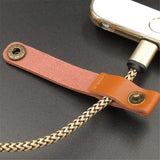 2pcs Genuine Leather Cable Organizer The Ambiguous Otter