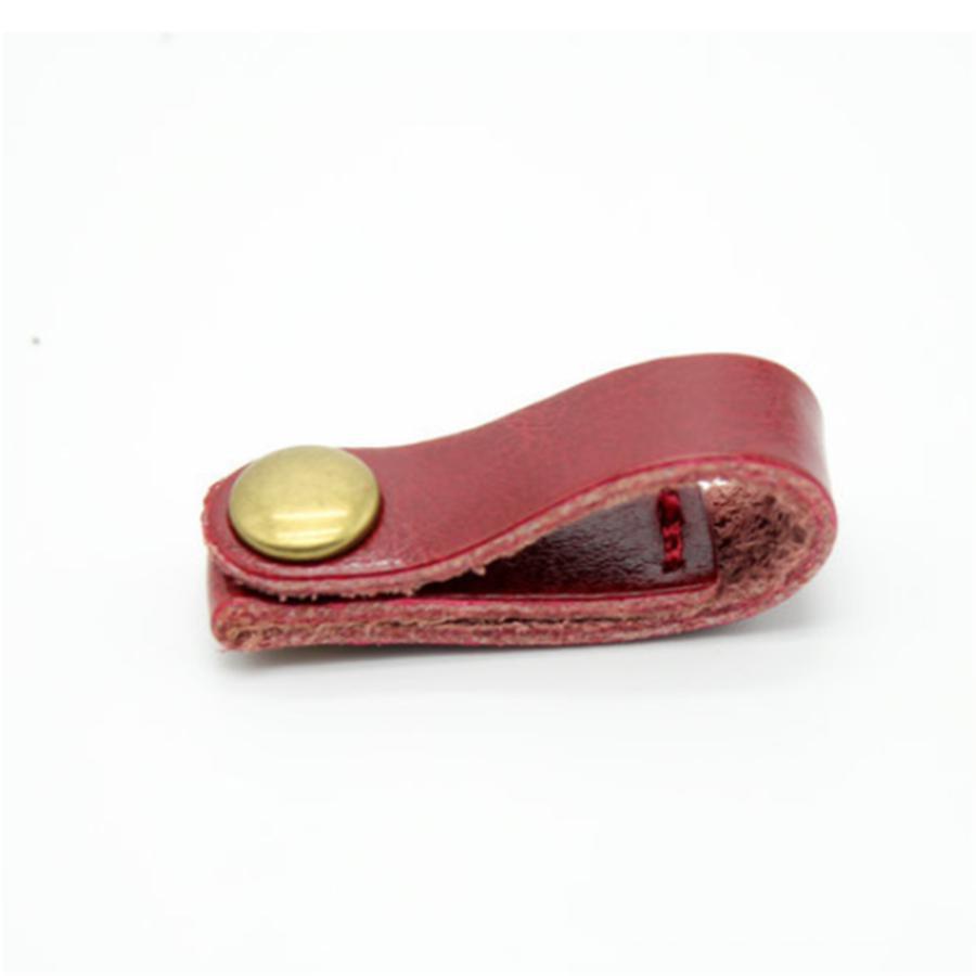 2pcs Genuine Leather Cable Organizer wine The Ambiguous Otter