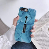 3 in 1 Kickstand + Finger Loop iPhone Case For 6 Plus 6S Plus / deep blue The Ambiguous Otter