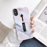 3 in 1 Kickstand + Finger Loop iPhone Case For i6 6S / A3 pink marble The Ambiguous Otter