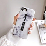 3 in 1 Kickstand + Finger Loop iPhone Case For iPhone XS MAX / A2 gray marble The Ambiguous Otter