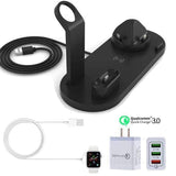 6 in 1 Multi Charging Stand With Cable & Plug Bundle Black Charging Stand + Apple Watch Cable + Quick Charge Plug Type A The Ambiguous Otter