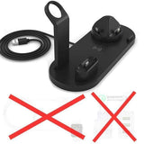 6 in 1 Multi Charging Stand With Cable & Plug Bundle Only Black Charging Stand The Ambiguous Otter