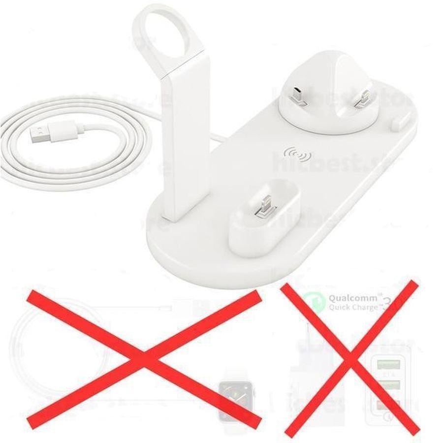 6 in 1 Multi Charging Stand With Cable & Plug Bundle Only White Charging Stand The Ambiguous Otter