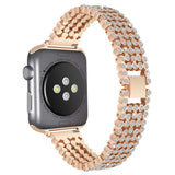 Antoinette Rhinestones Encrusted Apple Watch Band Rose Gold / 38mm and 40mm The Ambiguous Otter