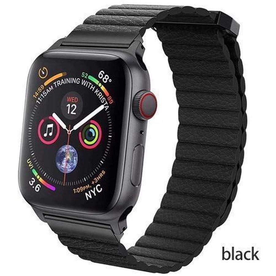 Apple Watch Magnetic Leather Loop Bands Gray / 42mm 44mm