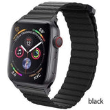 Apple Watch Magnetic Leather Loop Bands black / 42mm 44mm The Ambiguous Otter