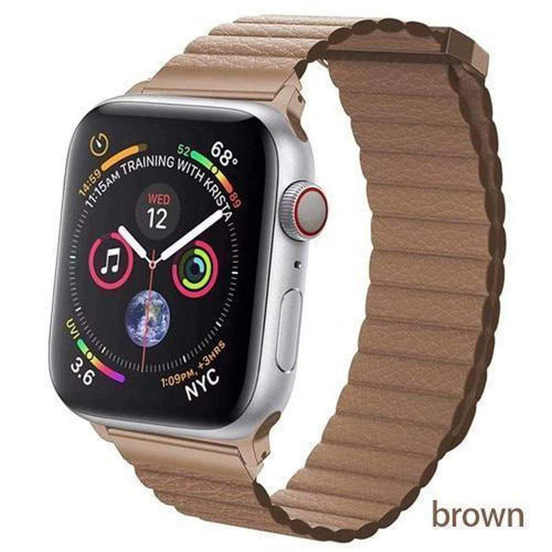 Apple Watch Magnetic Leather Loop Bands brown / 38mm 40mm The Ambiguous Otter