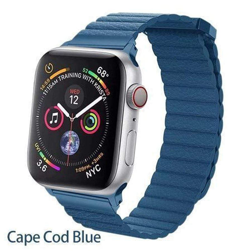 Apple Watch Magnetic Leather Loop Bands cape cod blue / 42mm 44mm The Ambiguous Otter
