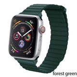 Apple Watch Magnetic Leather Loop Bands forest green / 42mm 44mm The Ambiguous Otter