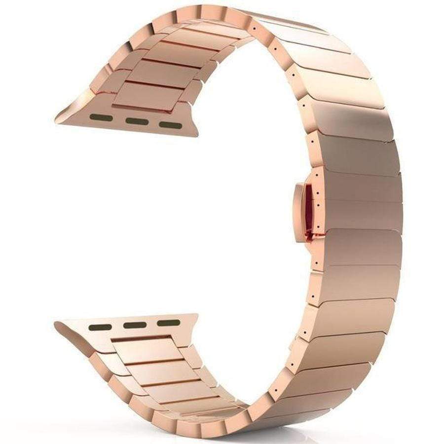 Apple Watch Stainless Steel Link Bracelet Band rose gold / 42mm or 44mm The Ambiguous Otter