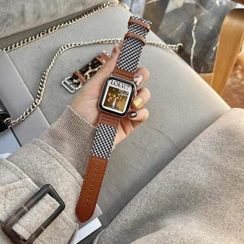 Asteria Apple Watch Fabric Leather Band Lattice / 42mm | 44mm The Ambiguous Otter