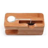 Bamboo Apple Watch iPhone Charging Dock Station Rosewood The Ambiguous Otter