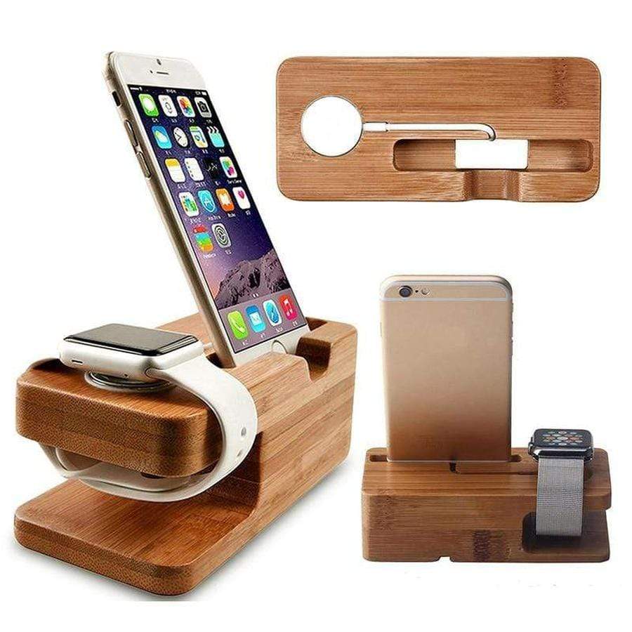 Bamboo Apple Watch iPhone Charging Dock Station – The Ambiguous Otter