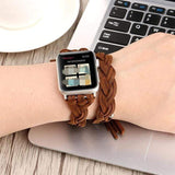 Barton Apple Watch Weaved Leather Band Brown / 38mm | 40mm The Ambiguous Otter