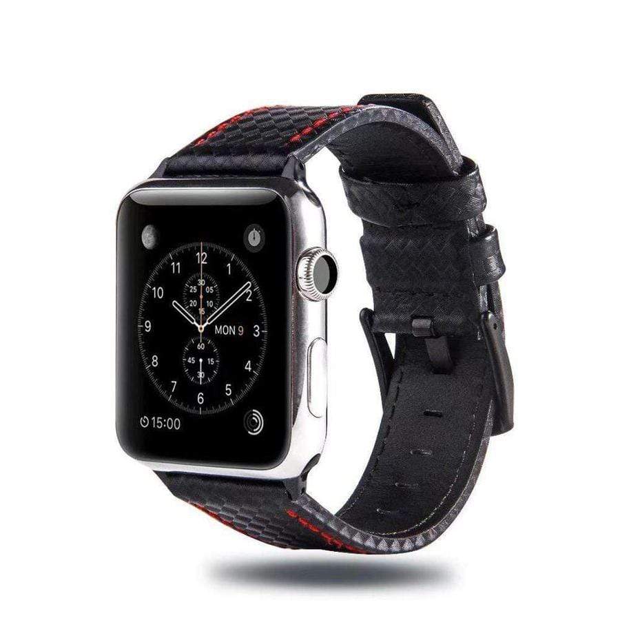 Bond Apple Watch Carbon Fiber Leather Band The Ambiguous Otter