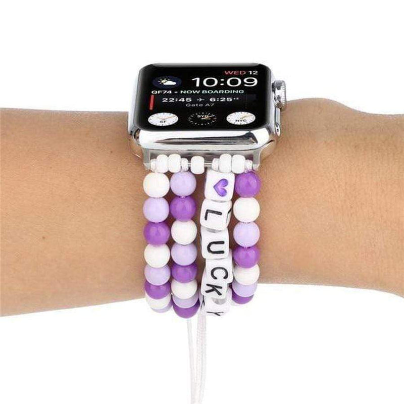 Braided Lucky Beads Apple Watch Band Purple / 44mm The Ambiguous Otter