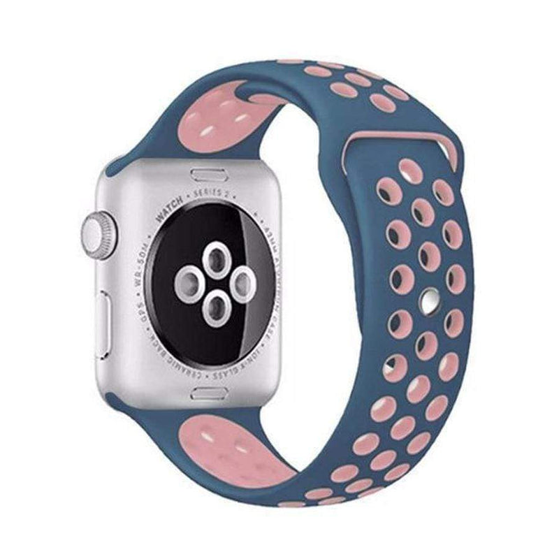 Breezy Apple Watch Sport Band blue pink 12 / 38mm  S The Ambiguous Otter
