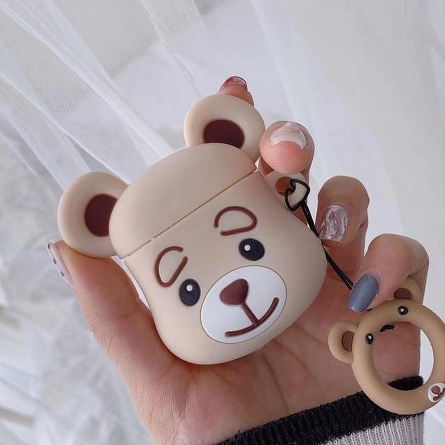 Brown Bear AirPods Case Latte Bear The Ambiguous Otter