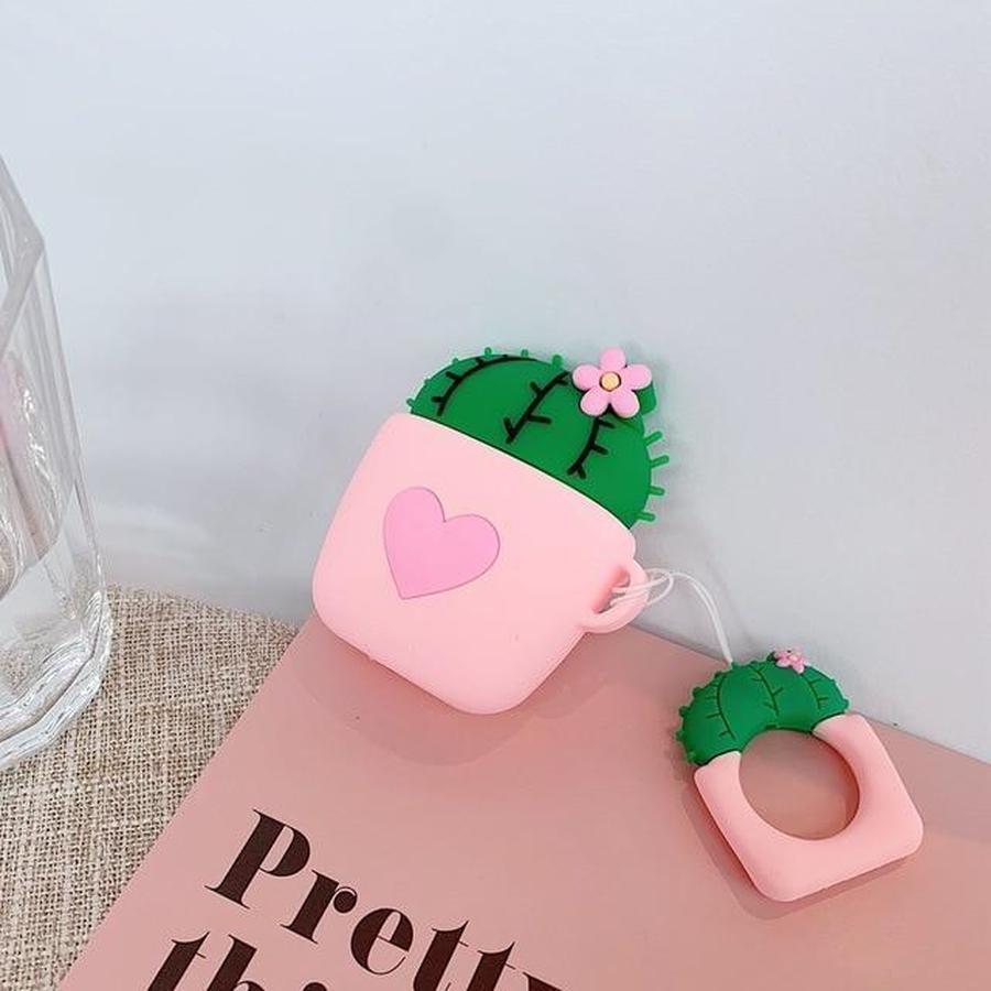 Cacti Cactus AirPods Case pink The Ambiguous Otter