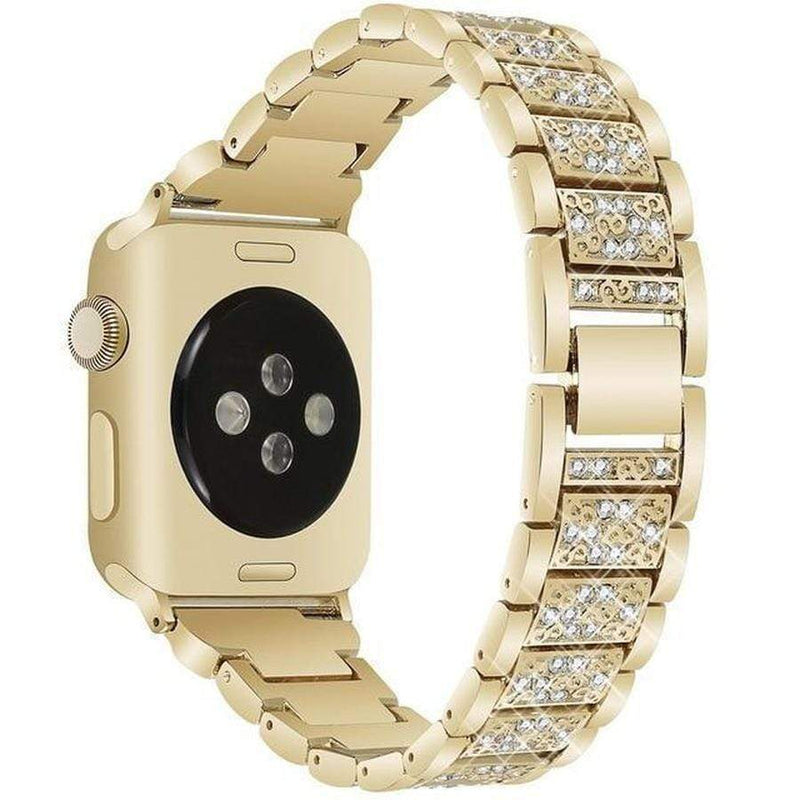 Charlotte Crystal Encrusted Apple Watch Band Gold / 38mm and 40mm The Ambiguous Otter